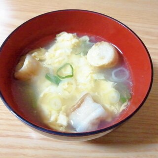卵と麩とねぎの中華スープ